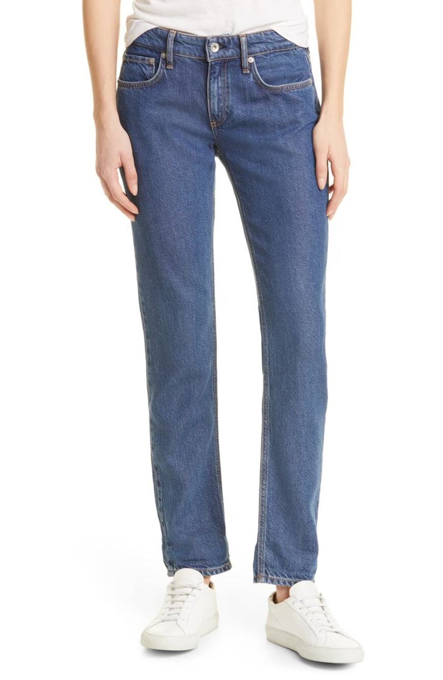 rag & bone Dre Low Rise Boyfriend Jeans Size 27 Lily Blue Denim Relaxed Low RIse